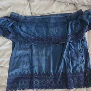 GAP Navy Off-Shoulder Blouse, Size M